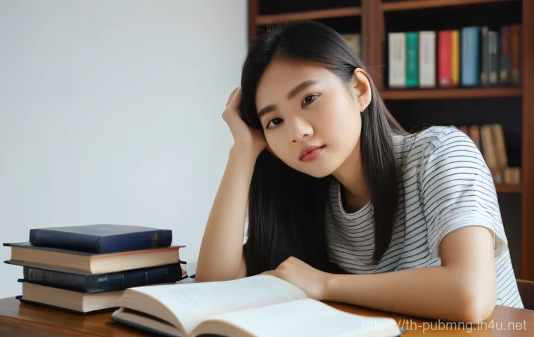 공공관리사 시험 후 취업 성공 사례와 교훈 - **Prompt:** A young Thai woman in her early twenties, with a determined and focused expression, sitt...