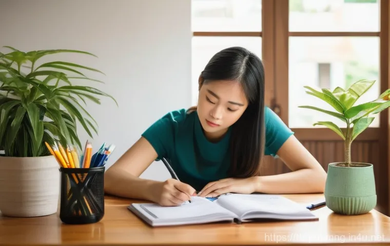 공공관리사 자격증 준비 비용 분석 - **Prompt 1: Focused Study and Smart Budgeting in a Thai Home**
    "A young Thai woman, in her early...