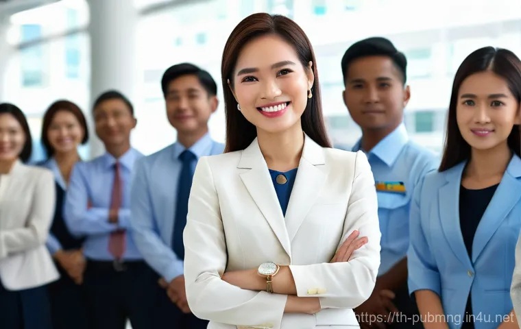 공공관리사 자격증으로 경력 전환 성공 사례 - **Prompt:** A thoughtful young Thai professional, either male or female, dressed in smart business a...