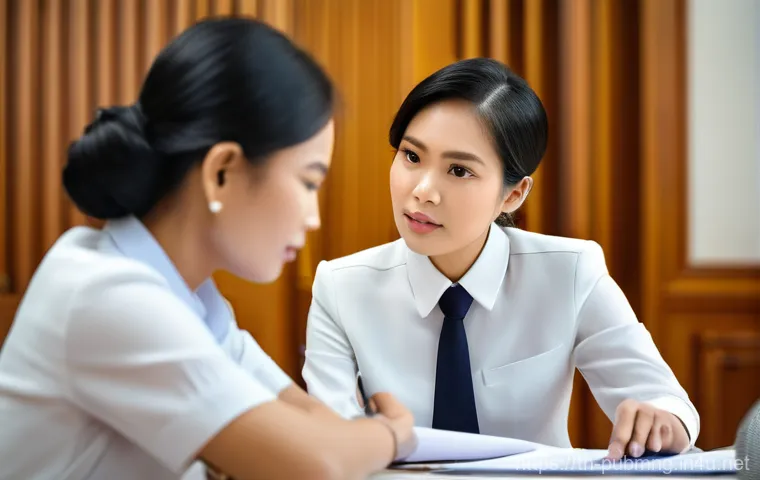 공공관리사 자격증 취득 후의 장기적 성장 가능성 - **Prompt:** A dynamic and forward-thinking scene within a contemporary Thai government office, empha...