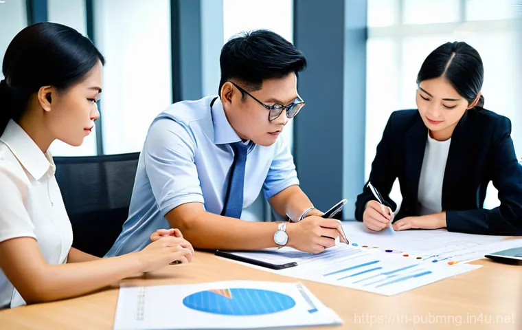 공공관리사 실무에서의 팀워크와 협력 기술 - **Prompt 1: Digital Collaboration in Thai Civil Service**
    A group of diverse Thai civil servants...