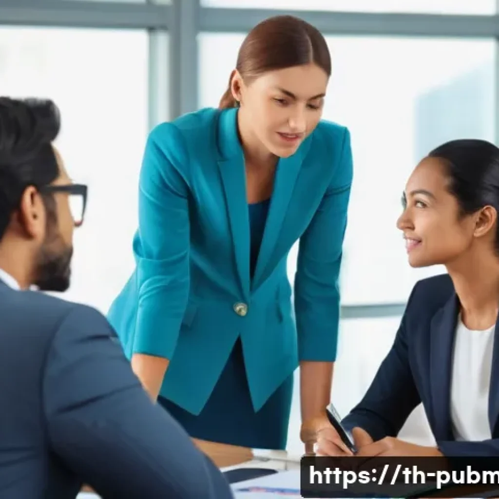 공공관리사 직무에서의 윤리적 딜레마 해결 방법 - **Prompt:** A diverse group of four professionals, two men and two women, aged between 30 and 50, ar...