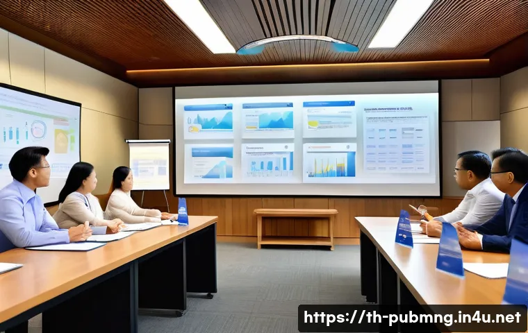 공공관리사와 관련된 교육 프로그램 리뷰 - A modern Thai government training classroom with diverse civil servants attentively participating in...