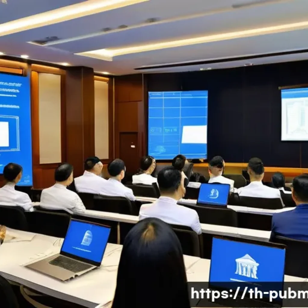 공공관리사 경력 개발 전략 - A modern Thai government office scene showing a diverse group of professional public administrators ...