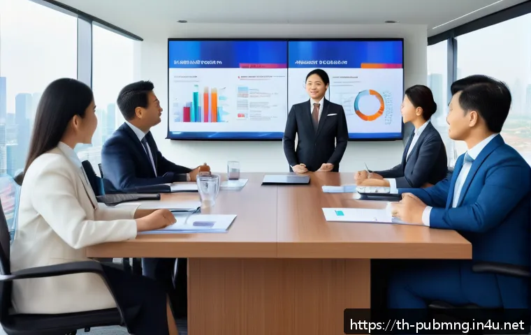 공공관리사 실무에서의 리더십 역할 - A dynamic government leader confidently presenting a clear and inspiring vision to a diverse team in...