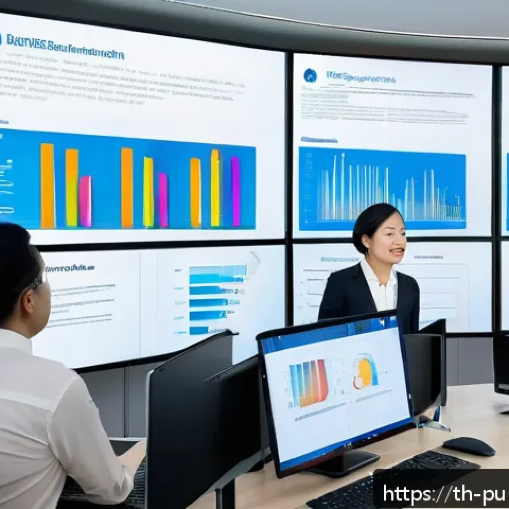 공공관리사 자격증의 장단점과 가치 - A professional Thai government office scene showcasing a diverse group of mid-career public managers...