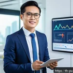Home 23 공공관리사 자격증의 글로벌 성장 가능성 - A confident Thai digital-era executive in a modern office, wearing smart business attire with subtle...